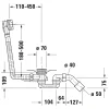 Duravit Evacuation De Baignoire-Vidage baignoire 40x8x40 cm central
