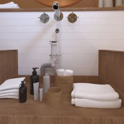 Valentin Evacuation D'Évier|Siphon Pour Évier-Vidage de lavabo universel avec tubulure extra-plate, siphon déporté, prises
