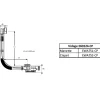 Jacob Delafon Vidage avec siphon extra-plat, câble long et trop pleins réglable