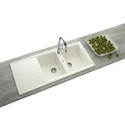 Cuisissimo Vidage manuel 2 bacs CUIPD129 - Siphon gain de place