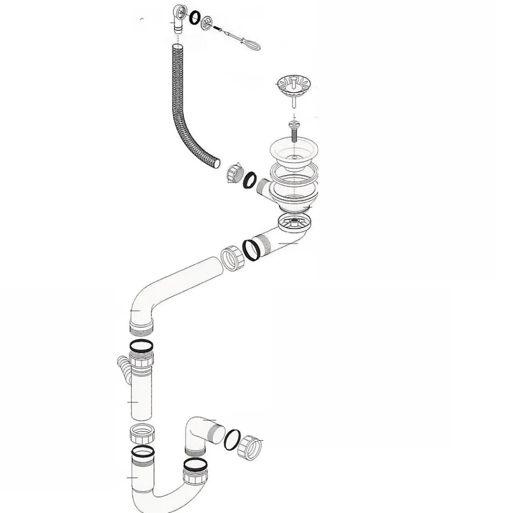 Cuisissimo Vidage manuel gain de place CUIPD036 pour évier granit 1 bac