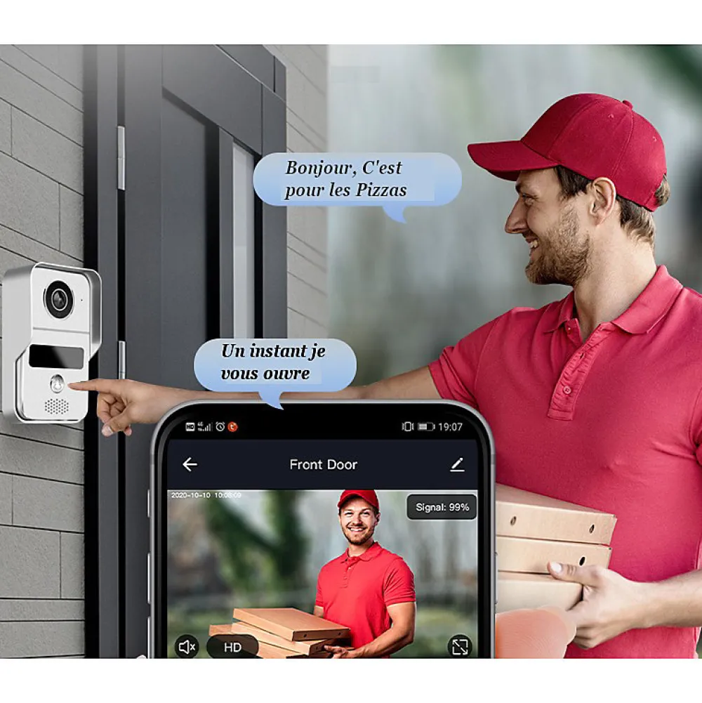 Automatisme Passion Vidéophone connecté wifi avec 4 écrans pour maison à plusieurs niveaux