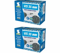 Semin Vis Pour Plaque De Plâtre-Vis Auto Perceuse 35 mm - Fixation des Plaques de Plâtre sur l'Ossature - Intérieur - Boîte de 1000 Pièces (Lot de 2000)