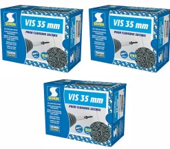 Semin Vis Pour Plaque De Plâtre-Vis Auto Perceuse 35 mm - Fixation des Plaques de Plâtre sur l'Ossature - Intérieur - Boîte de 1000 Pièces (Lot de 3000)