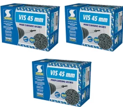 Semin Vis Auto Perceuse 45 mm - Fixation des Plaques de Plâtre sur l'Ossature - Intérieur - Boîte de 1000 Pièces (Lot de 3000)