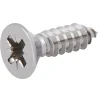 Diall Vis Pour Métal-Vis autoperceuses fraisées en acier inoxydable A2, 4,8x19 mm - 25 pièces
