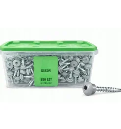 Essve Vis autoperceuses toiture EPDM pour bois TX25 RAL 9006 Aluminium blanc 4,8 x 35 mm 250 pièces
