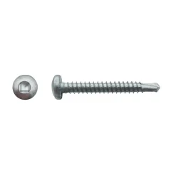 D-Work Vis Pour Métal-250 Vis Autoperceuses Tête Cylindrique Carrée 4.8 x 50 mm - DIN 7504 M - Zingué blanc -