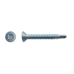 D-Work Vis Pour Métal-500 Vis Autoperceuses Tête Fraisée Torx 4.2 x 12.7 mm - Zingué blanc -