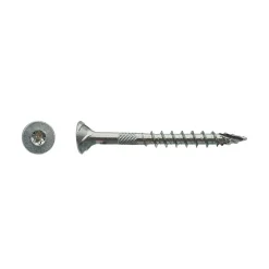 D-Work Vis Pour Terrasse-200 Vis Bois FX5 Tête Fraisée Torx F/Partiel 5 x 90 mm - Zingué blanc -