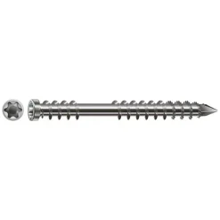 Spax Kit De Chevilles-Vis À Bois Pour Terrasse Tête Cylindrique Filetage De Fixation T-star Plus T25 Inox A2 (360 Pcs)-