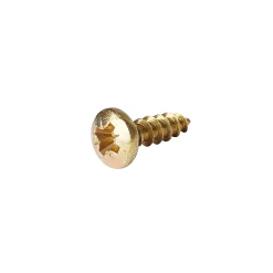 Diall Vis À Bois-Vis à bois pozidriv à tête cylindrique zinguée jaune 6x20 mm - 100 pièces
