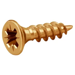 Diall Vis à bois pozidriv tête fraisée zinguée jaune 2.5x10 mm - 100 pièces