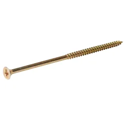 Diall Vis À Bois-Vis à bois pozidriv tête fraisée zinguée jaune 6x140 mm - 100 pièces