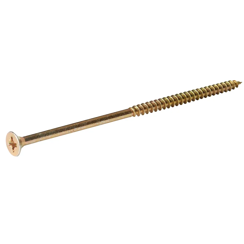 Diall Vis À Bois-Vis à bois pozidriv tête fraisée zinguée jaune 6x140 mm - 100 pièces