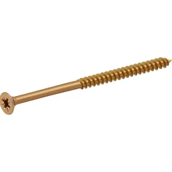 Diall Vis à bois pozidriv tête fraisée zinguée jaune 5x80 mm - 100 pièces