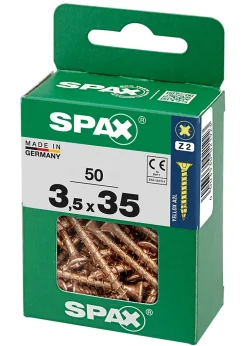Spax Vis À Bois-Vis à bois torx pz jaune 3,5x35 mm - 50 pièces