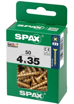 Spax Vis à bois torx pz jaune 4x35 mm - 50 pièces