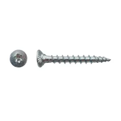 D-Work Vis Pour Terrasse-250 Vis Bois TK3 Tête Fraisée Crantée Torx F/Total 6 x 50 mm - Zingué blanc -