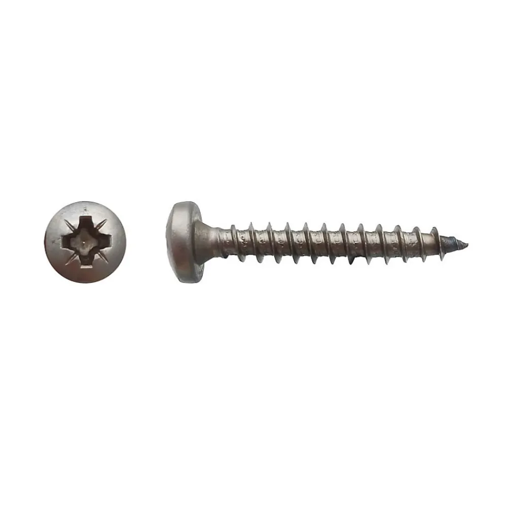 D-Work Vis Pour Terrasse-200 Vis Bois Tête Cylindrique Pozidriv 4 x 40 mm - Inox A2 -
