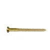D-Work Vis Pour Terrasse-200 Vis Bois Tête Fraisée Fendue 3.5 x 12 mm - Laiton -