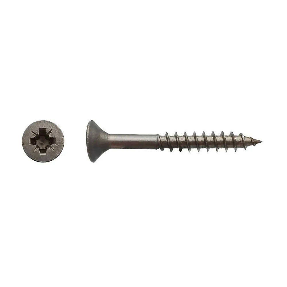 D-Work 100 Vis Bois Tête Fraisée Pozidriv F/Partiel 4.5 x 80 mm - Inox A2 -