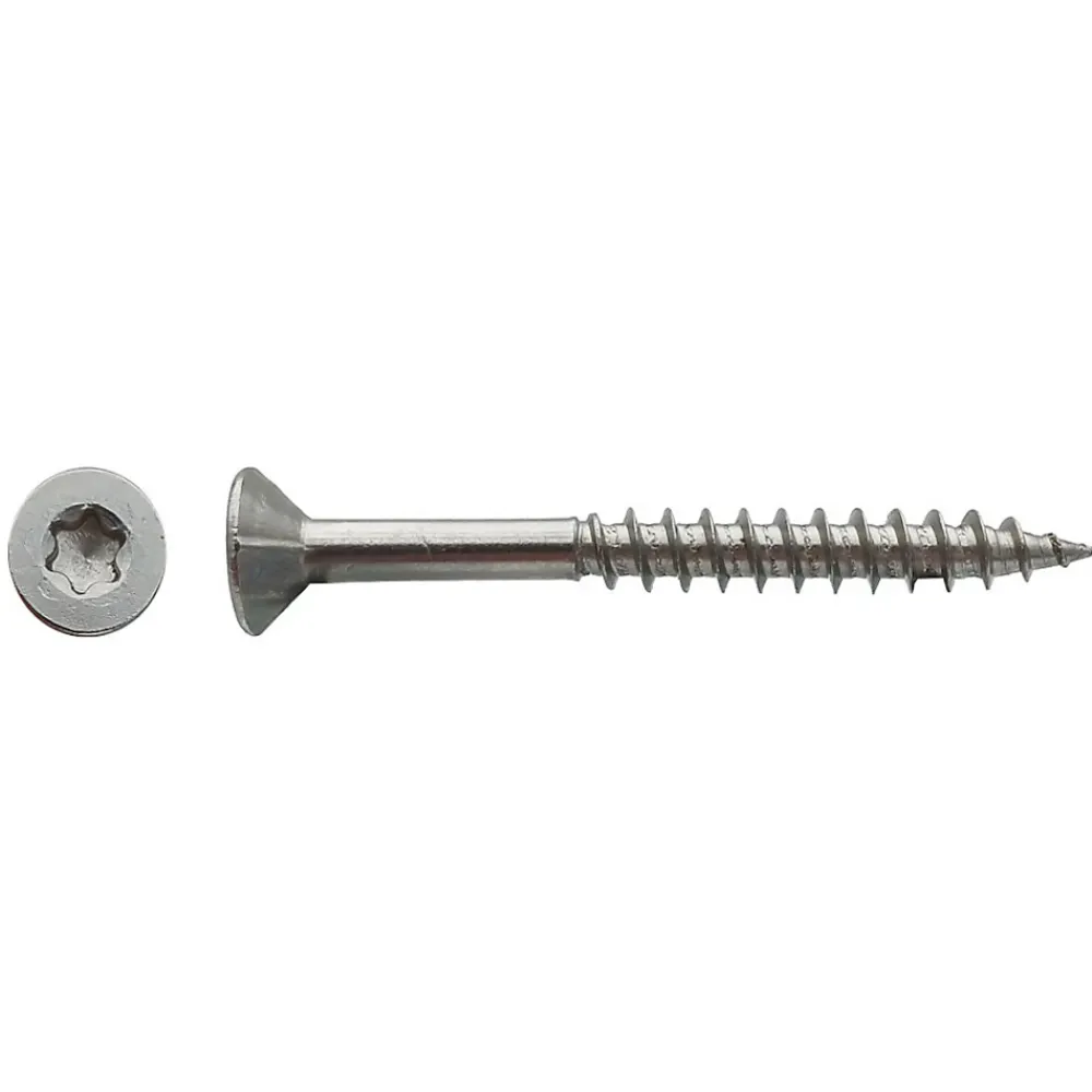 D-Work 200 Vis Bois Tête Fraisée Torx T10 F/Partiel 3 x 40 mm - Inox A2 -