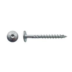 D-Work 50 Vis Bois Tête Ronde Larges Torx T40 8 x 140 mm - Zingué blanc -