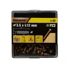 TurboDrive Vis À Bois-Vis à bois Premium pozidriv zinguée jaune 5x50 mm - 100 pièces