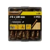 TurboDrive Vis à bois Premium pozidriv zinguée jaune 6x60 mm - 20 pièces