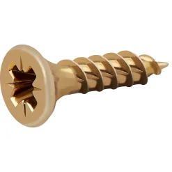 TurboDrive Vis à bois Premium pozidriv zinguée jaune 4x16 mm - 100 pièces