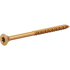 TurboDrive Vis À Bois-Vis à bois Premium torx zinguée jaune 5x80 mm - 100 pièces