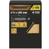 TurboDrive Vis à bois Premium torx zinguée jaune 5x60 mm - 100 pièces