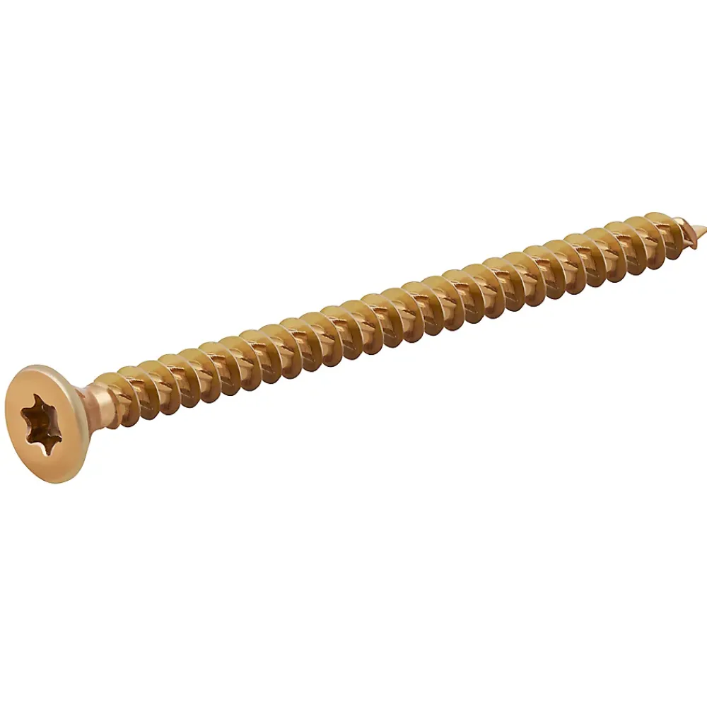 TurboDrive Vis à bois Premium torx zinguée jaune 4x60 mm - 100 pièces
