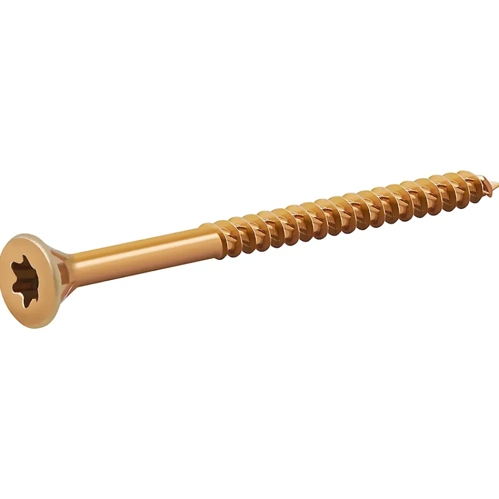 TurboDrive Vis À Bois-Vis à bois Premium torx zinguée jaune 6x80 mm - 100 pièces
