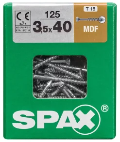 Spax Vis à bois Wirox torx mdf 3,5x40 mm - 125 pièces