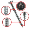 Klimas Vis D'Assemblage De Meuble-Vis à bois zinguée blanc - tête fraisée - filetage partiel - empreinte torx - pointe anti-fendage 5 x 90 - Boîte de 200