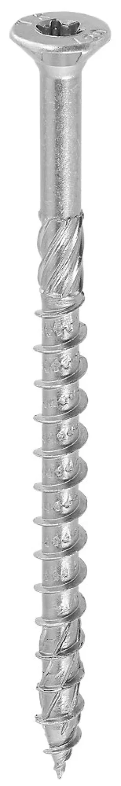 Klimas Vis D'Assemblage De Meuble-Vis à bois zinguée blanc - tête fraisée - filetage partiel - empreinte torx - pointe anti-fendage 8 x 300 - Boîte de 50