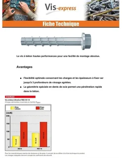 Fischer Vis Pour Brique, Béton-Vis béton - - FBS II US - 10 x 70 mm - Boîte de 50