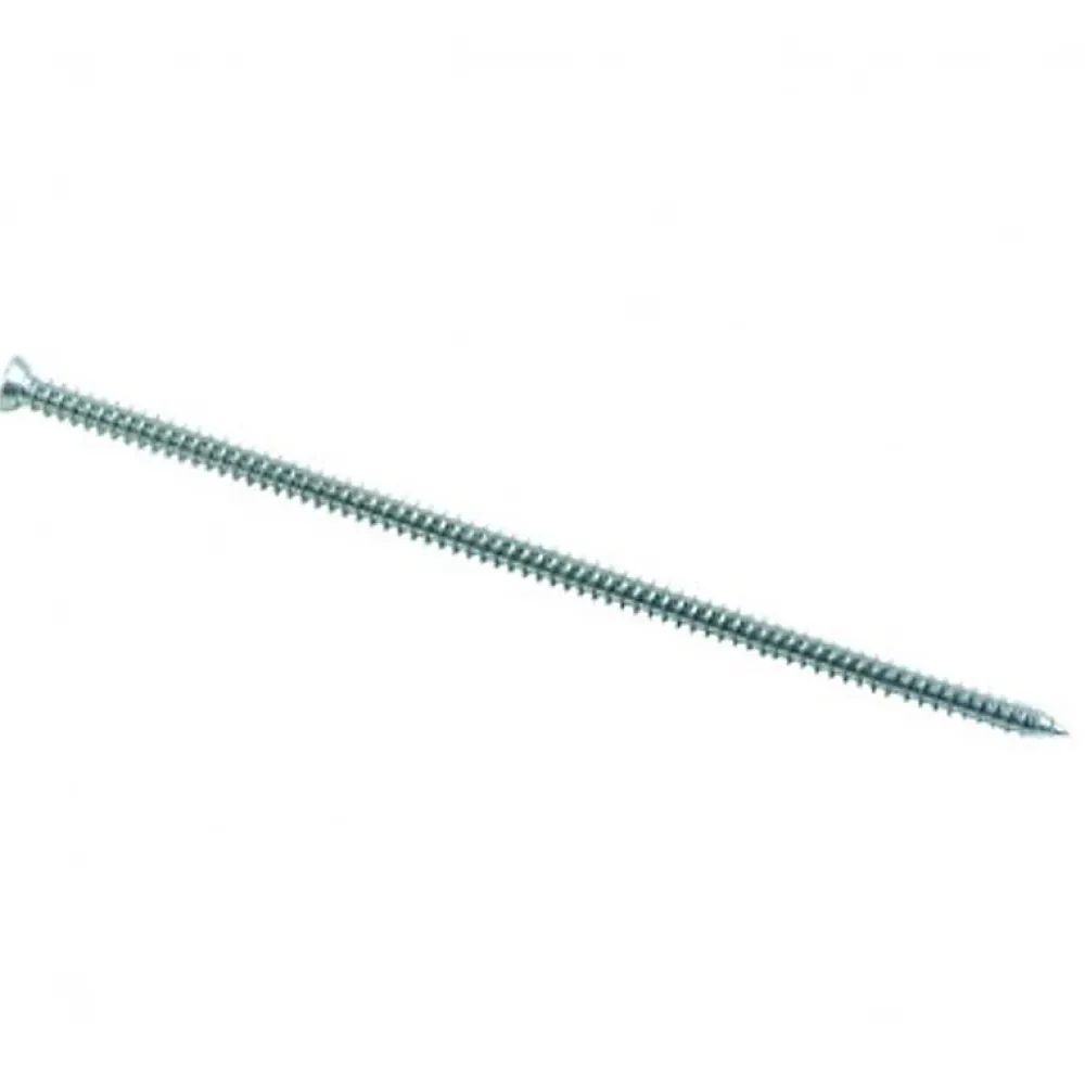 Lennie Vis Pour Brique, Béton-Vis béton pour fixation de châssis tête fraisée empreinte Torx T30 Zingué laqué blanc - 7,5 x 102 mm- Vendu par 100