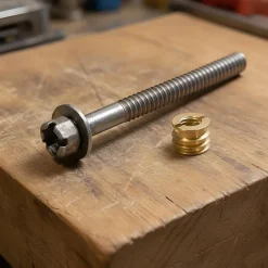 Diall 2 vis d'assemblage avec écrous en acier / laiton ø 8 mm x L. 60 mm