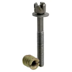 Diall 2 vis d'assemblage avec écrous en acier / laiton ø 8 mm x L. 60 mm