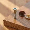 Diall 4 vis d'assemblages et caches acier zingué Ø5 x l.40mm