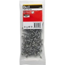 Diall Vis Inox-Vis de bardage en acier inoxydable A2, 4,5x45 mm - 50 pièces