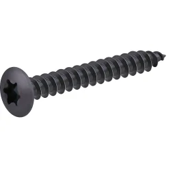 Diall Vis D'Assemblage De Meuble-Vis de charnière zinguée noire 7x50 mm - 200 pièces