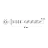 Diall Vis de châssis PVC zinguée avec tête peinte en blanc, 6x60 mm - 6 pièces