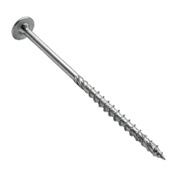 Klimas Vis À Double Filetage-Vis de construction bois à tête large Torx zinguées blanches 8 x 280 mm 50 pcs
