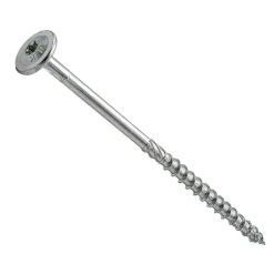 Klimas Vis À Double Filetage-Vis de construction bois à tête large Torx zinguées blanches 5 x 100 mm 150 pcs