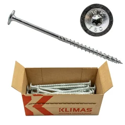 Klimas Vis de construction bois à tête large Torx zinguées blanches 5 x 40 mm 400 pcs