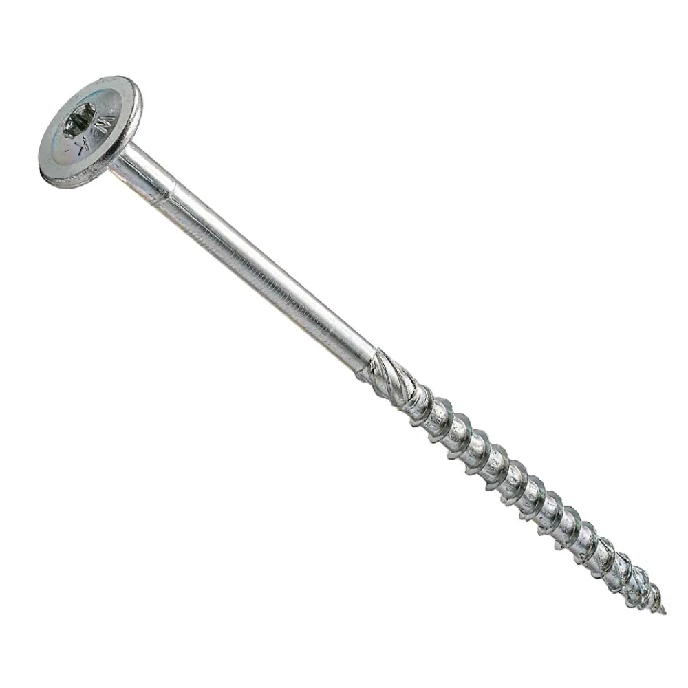 Klimas Vis de construction bois à tête large Torx zinguées blanches 8 x 340 mm 50 pcs